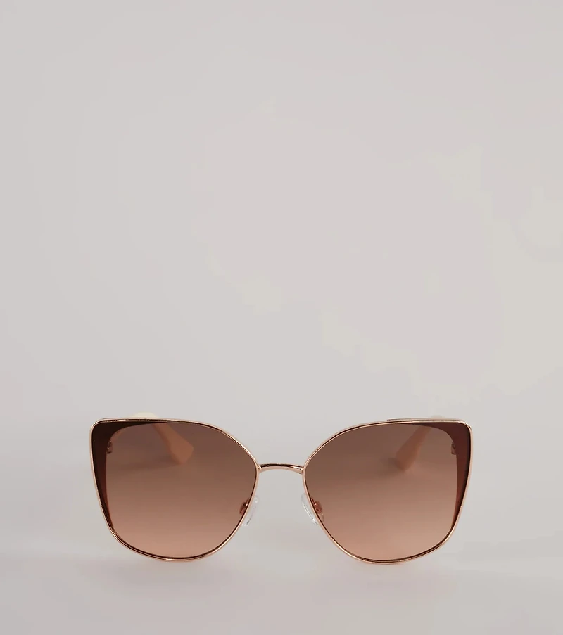 Cute Sight Cateye Metal Sunglasses