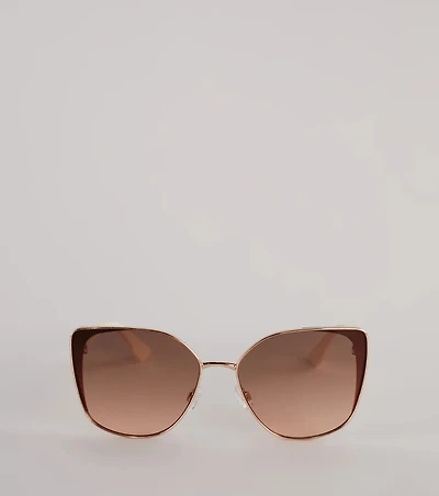 Cute Sight Cateye Metal Sunglasses