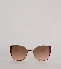 Cute Sight Cateye Metal Sunglasses