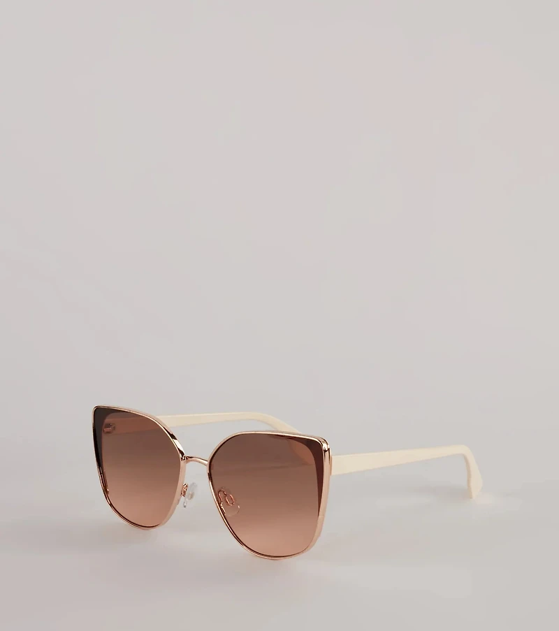 Cute Sight Cateye Metal Sunglasses