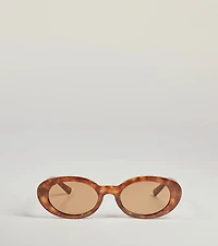 Golden Hour Tortoiseshell Oval Sunglasses