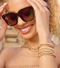 Always On Point Square Frame Sunglasses
