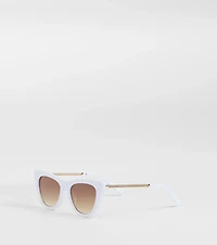 Cute Gaze Chain Trim Cat Eye Sunglasses