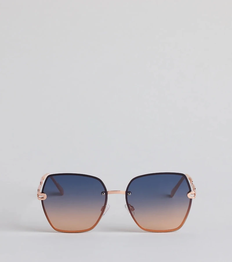 High Key Oversized Chain Sunglasses