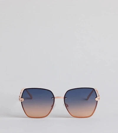 High Key Oversized Chain Sunglasses