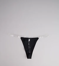 Barely There Clear Strap Thong