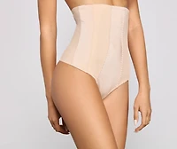 Mesh Insert High Waist Shaper Thong