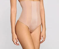 Mesh Insert High Waist Shaper Thong