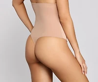 Mesh Insert High Waist Shaper Thong
