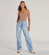 Clean Lines Sleeveless Seamless Knit Bodysuit