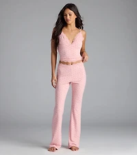 Sweet As Cherries Lace Trim Pajama Pants