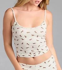 Home On The Range Horse Print Pajama Top