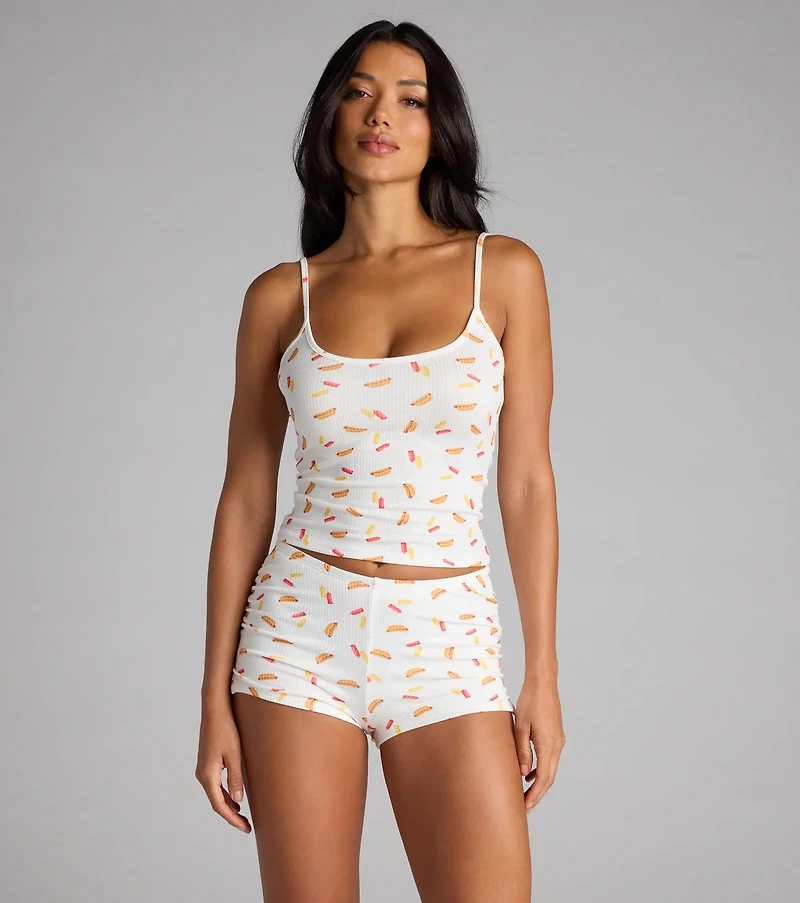 Late Night Bites High-Rise Pajama Shorts