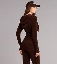 Cozy Girl Chenille Knit Zip-Up Hoodie