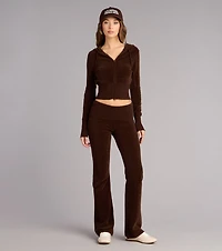 Cozy Girl Chenille Knit Flare Pants