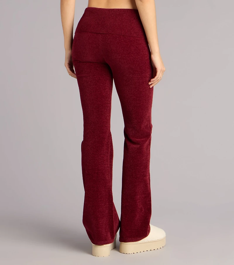 Cozy Girl Chenille Knit Flare Pants