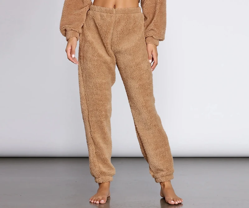 Cozier Than Ever Sherpa PJ Joggers