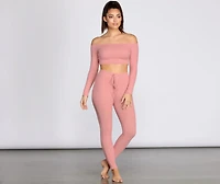 Slow Things Down Lounge Crop Top