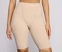 Ribbed Pajama Biker Boxer Shorts