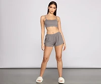 Catching Cozy Vibes Pajama Shorts