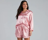 Bedtime Fave Satin Pajama Set