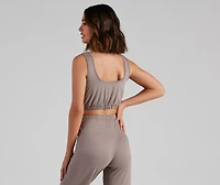 Chill Days Cropped Pajama Tank