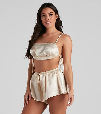 Silky Slumber Side Tie Pajama Top