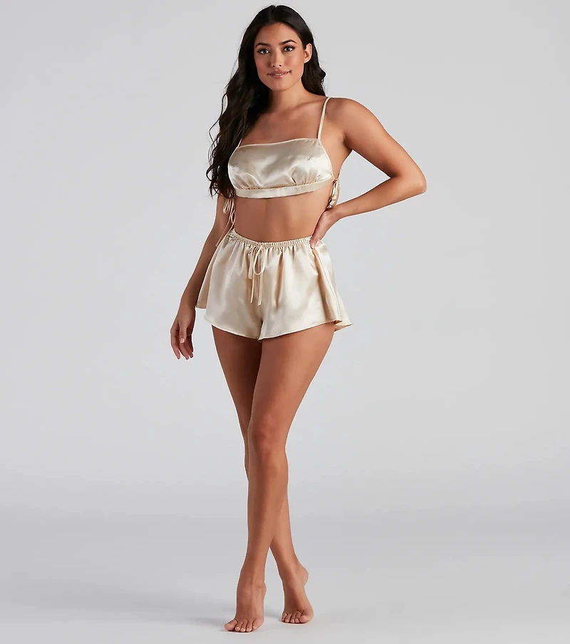 Silky Slumber Side Tie Pajama Top