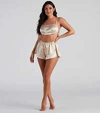 Silky Slumber Side Tie Pajama Top