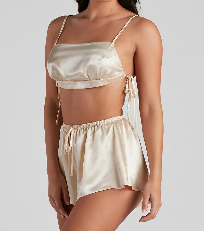 Silky Slumber Side Tie Pajama Top