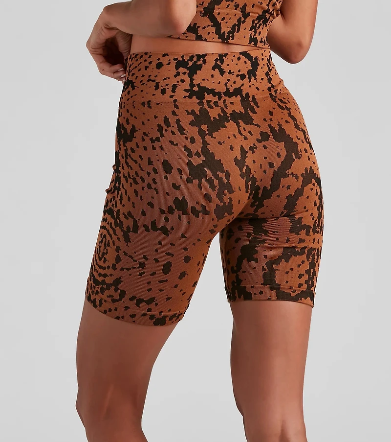 Slay Snake High Waist Seamless Shorts