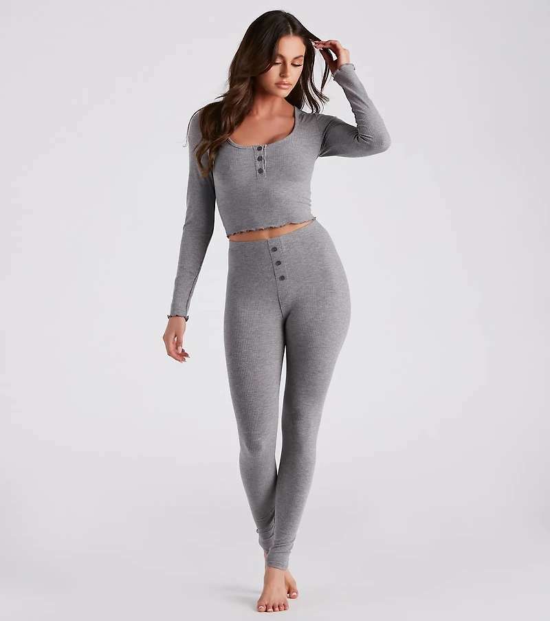 Cozy Must-Have Crop Top And Leggings Set
