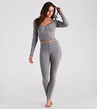 Cozy Must-Have Crop Top And Leggings Set
