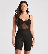 Sheer Intentions Mesh Rib Knit Romper