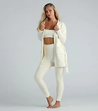 Tied Cozy Chenille Tie-Waist Robe