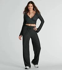 Feeling Bliss Rib Knit Pajama Pants