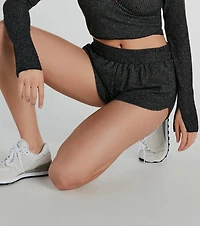 Keep It Chill High Waist Ribbed Knit Pajama Shorts