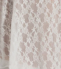 Sexy Spark Sheer Lace Pajama Top And Boyshorts Set