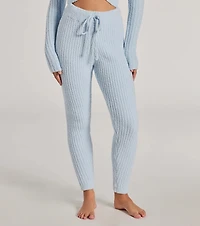 Cozy Life Chenille Knit Tie-Waist Joggers