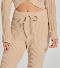 Cozy Life Chenille Knit Tie-Waist Joggers