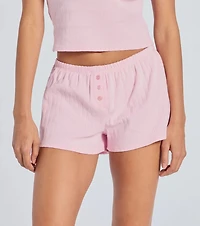 Sleeping High Rise Pointelle Pajama Shorts