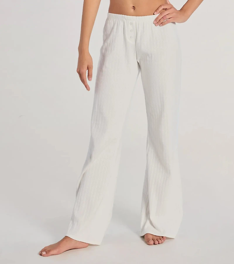 Sleeping Cute Mid-Rise Button Pajama Pants