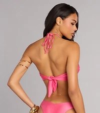 Poolside Proof Hoop Detail Bandeau Bikini Top