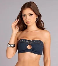Hot Girl Summer Denim Bikini Top