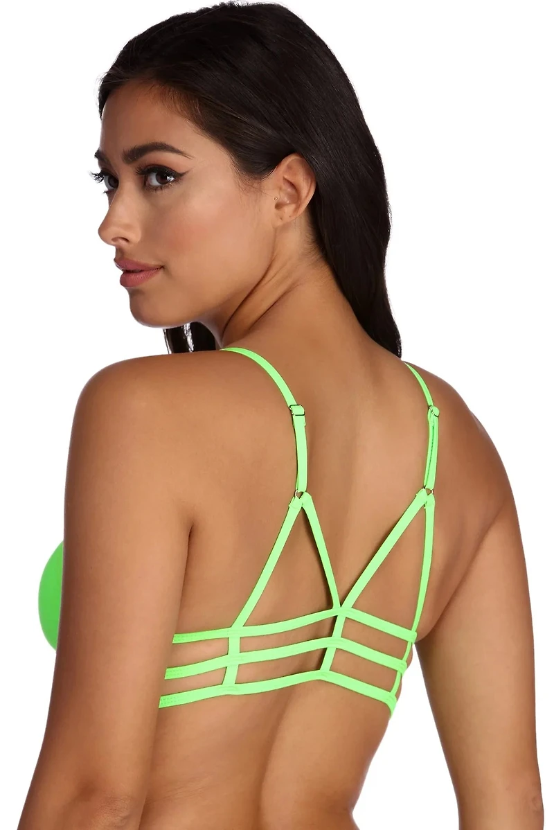 Let Her Out Caged Swim Top