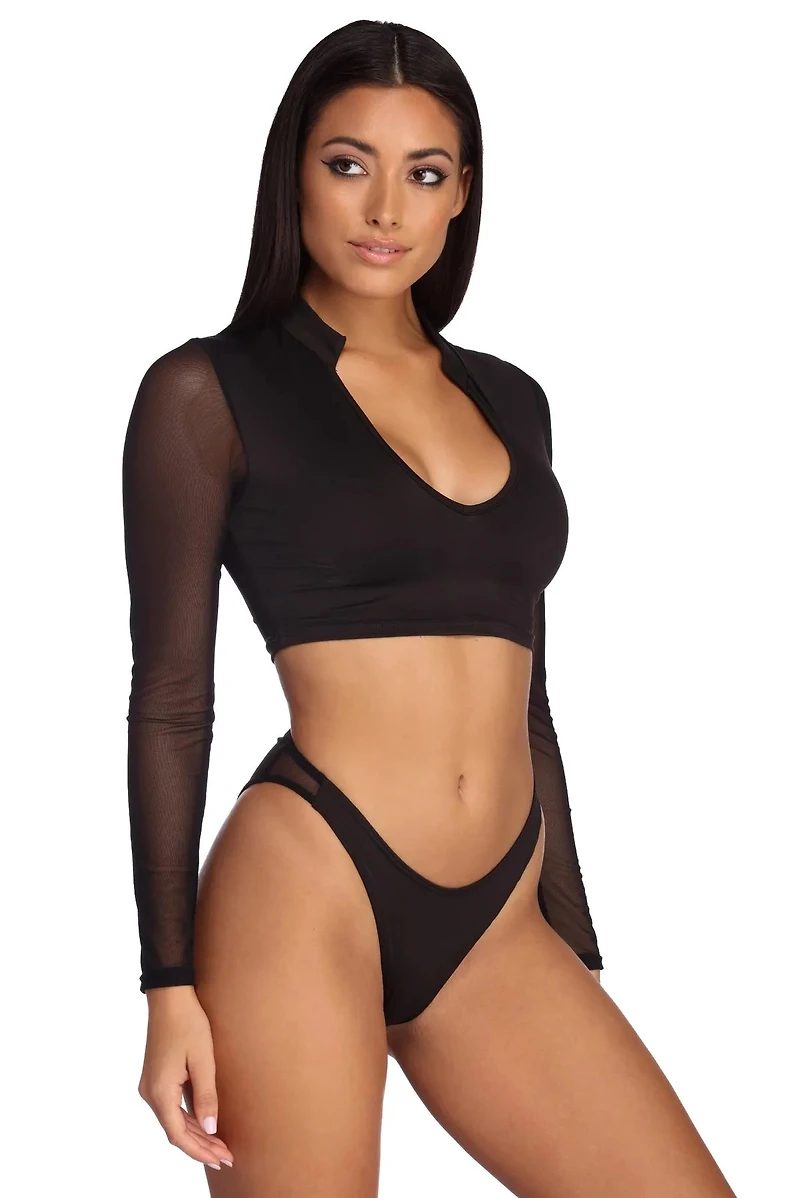 Mesh With It Swim Top