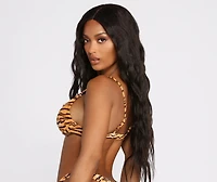 Walk On The Wild Side Tiger Print Swim Top