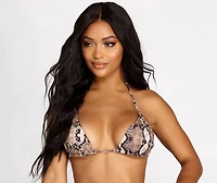 Snake It Out Bikini Swim Top