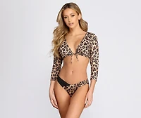 Wild One Tie Front Swim Top