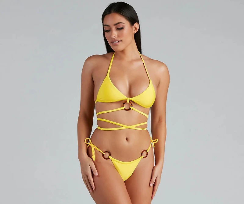 Glowing Paradise O-Ring Bikini Top